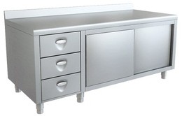 帶后背三抽拉門(mén)工作臺(tái)